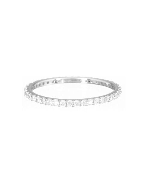Bague Tour Complet Lumineux Diamants 0.4 ct Or Blanc