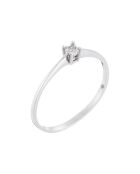 Petit Solitärring aus Weißgold mit 0,01 Karat Diamant