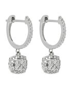 Boucles d'Oreilles Quadra Diamants 0.295 ct or blanc