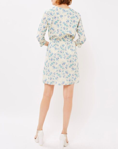 Robe Lean à fleurs jade