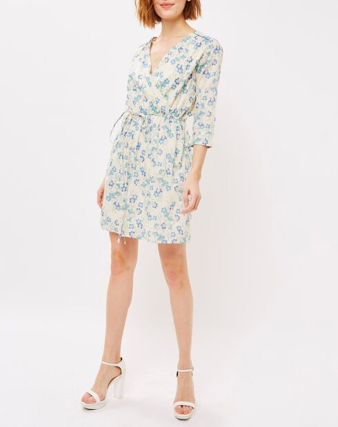 Robe Lean à fleurs jade