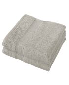 2 Badetücher Stephanie, 50 x 100 cm, Grau