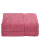 2 Stephanie Duschtücher, 70 x 140 cm, Himbeerrot