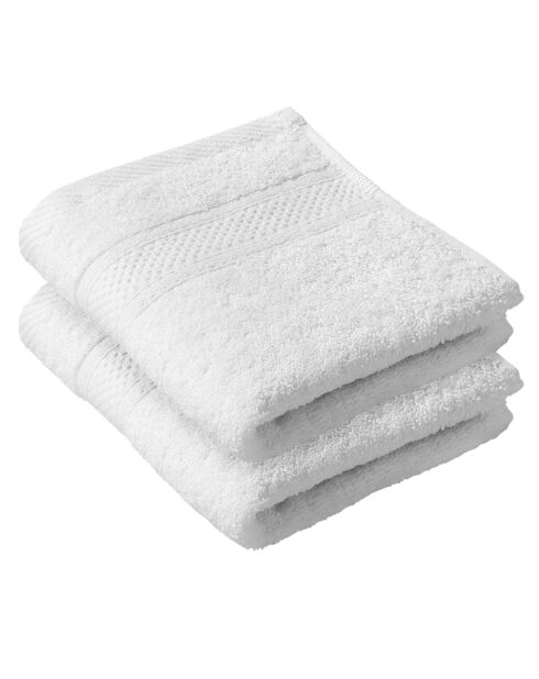 2 Stephanie Gästeservietten, 30 x 50 cm, weiß