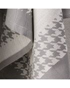 2 Torchons Pied de Poule beige/gris - 66x66 cm