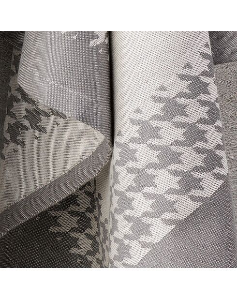 2 Geschirrtücher mit Hahnentrittmuster beige/grau - 66x66 cm