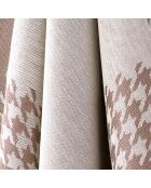 2 Torchons Pied de Poule beige/marron - 66x66 cm
