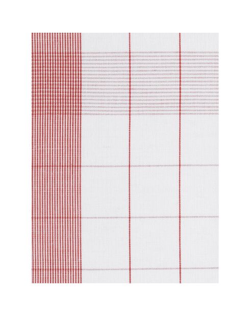 2 Torchons Mixte blanc/rouge - 68x68 cm