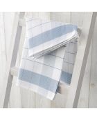 2 Torchons Mixte blanc/bleu - 68x68 cm