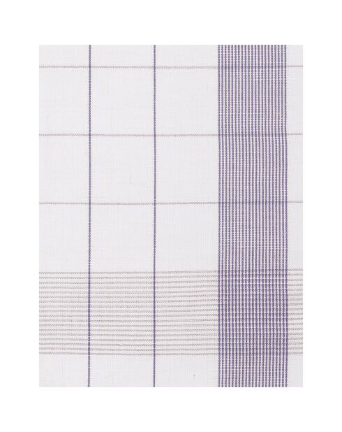 2 Torchons Mixte blanc/mauve - 68x68 cm