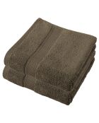 2 Stephanie braune Badetücher - 50x100 cm