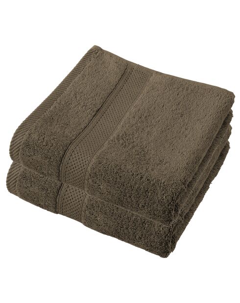 2 Stephanie braune Badetücher - 50x100 cm