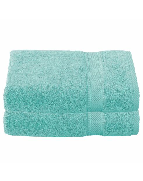 2 Draps de douche Stephanie bleus - 70x140 cm