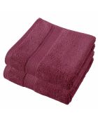 2 toallas de baño Stephanie Beetroot, 50 x 100 cm