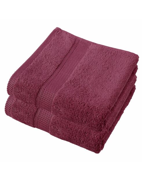 2 toallas de baño Stephanie Beetroot, 50 x 100 cm