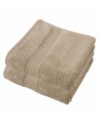 2 Badetücher Stephanie, 50 x 100 cm, beige