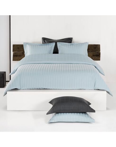 Zygo lichtblauw dekbedovertrek en 2 kussenslopen set - 260x240 cm