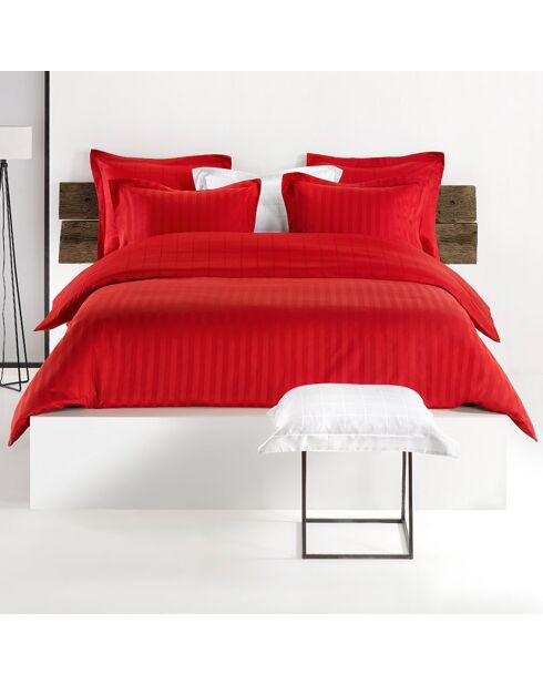 Parure Housse de couette & 2 Taies Zygo rouge - 260x240 cm
