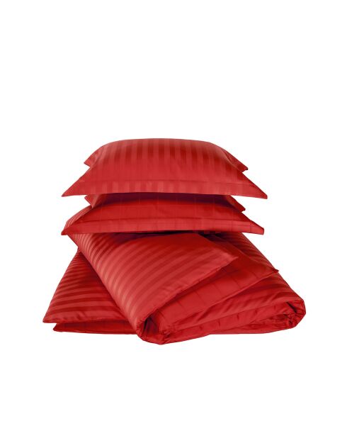 Parure Housse de couette & 2 Taies Zygo rouge - 260x240 cm