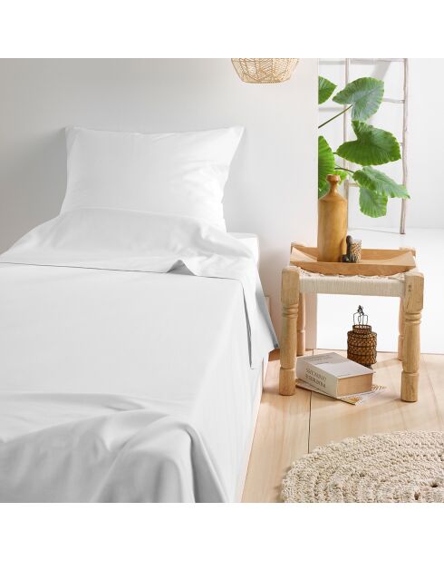 Parure Drap plat Olivia blanche
