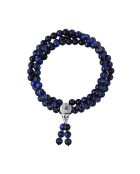 Tibetisches Power-Armband mit dreistufigem silberfarbenem Tiger-Augenschutz