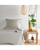 Parure Drap plat Olivia grise