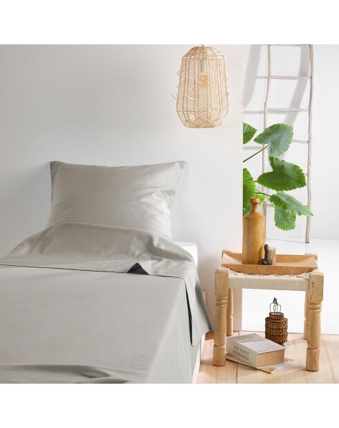 Parure Drap plat Olivia grise