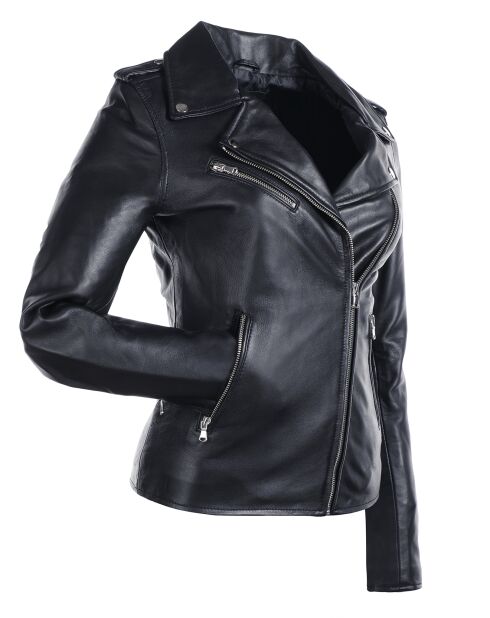 Perfecto en Cuir Laalia noir