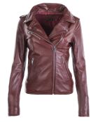 Perfecto en Cuir Laalia bordeaux