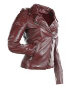Perfecto en Cuir Laalia bordeaux