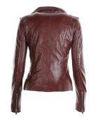 Perfecto en Cuir Laalia bordeaux