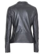 Veste en Cuir Lahya noire