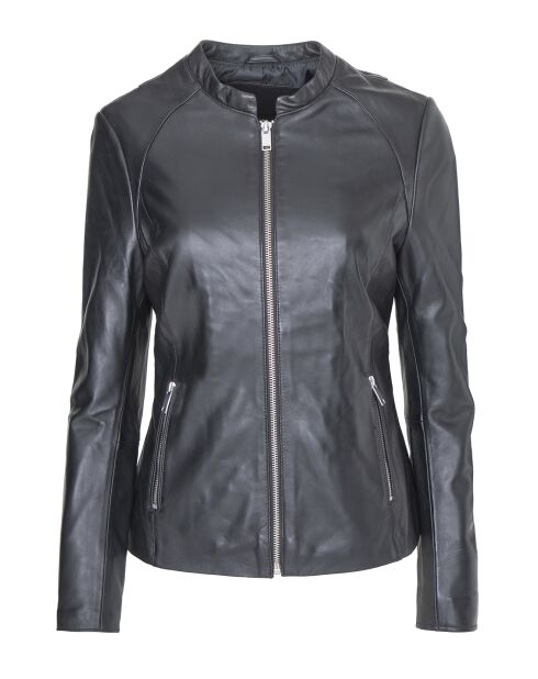 Veste en Cuir Lahyna noire