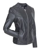 Veste en Cuir Lahyna noire