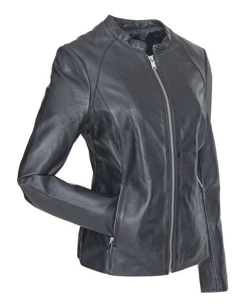 Veste en Cuir Lahyna noire