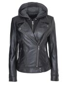 Veste en Cuir Laetizia noire