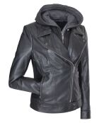 Veste en Cuir Laetizia noire