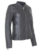 Veste en Cuir Laila noire