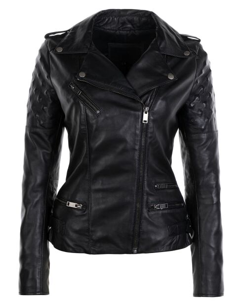Perfecto en Cuir Laima noir