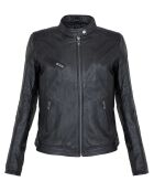 Veste en Cuir Laiyna noire