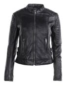 Veste en Cuir Lala noire