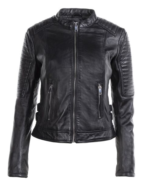 Veste en Cuir Lala noire