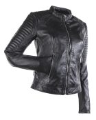 Veste en Cuir Lala noire