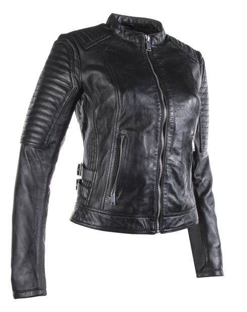 Veste en Cuir Lala noire