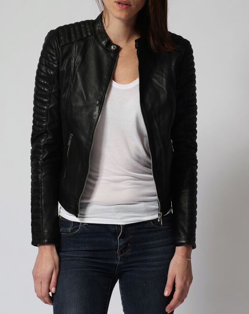 Veste en Cuir Lalitha noire