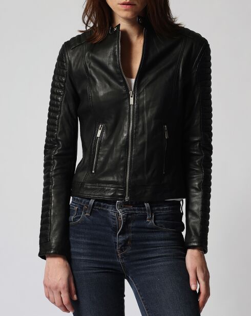 Veste en Cuir Lalitha noire