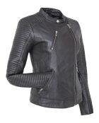 Veste en Cuir Lambertine noire