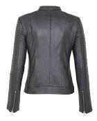 Veste en Cuir Lambertine noire