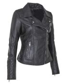 Veste en Cuir Lamya noire