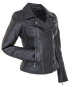 Veste en Cuir Lamya noire